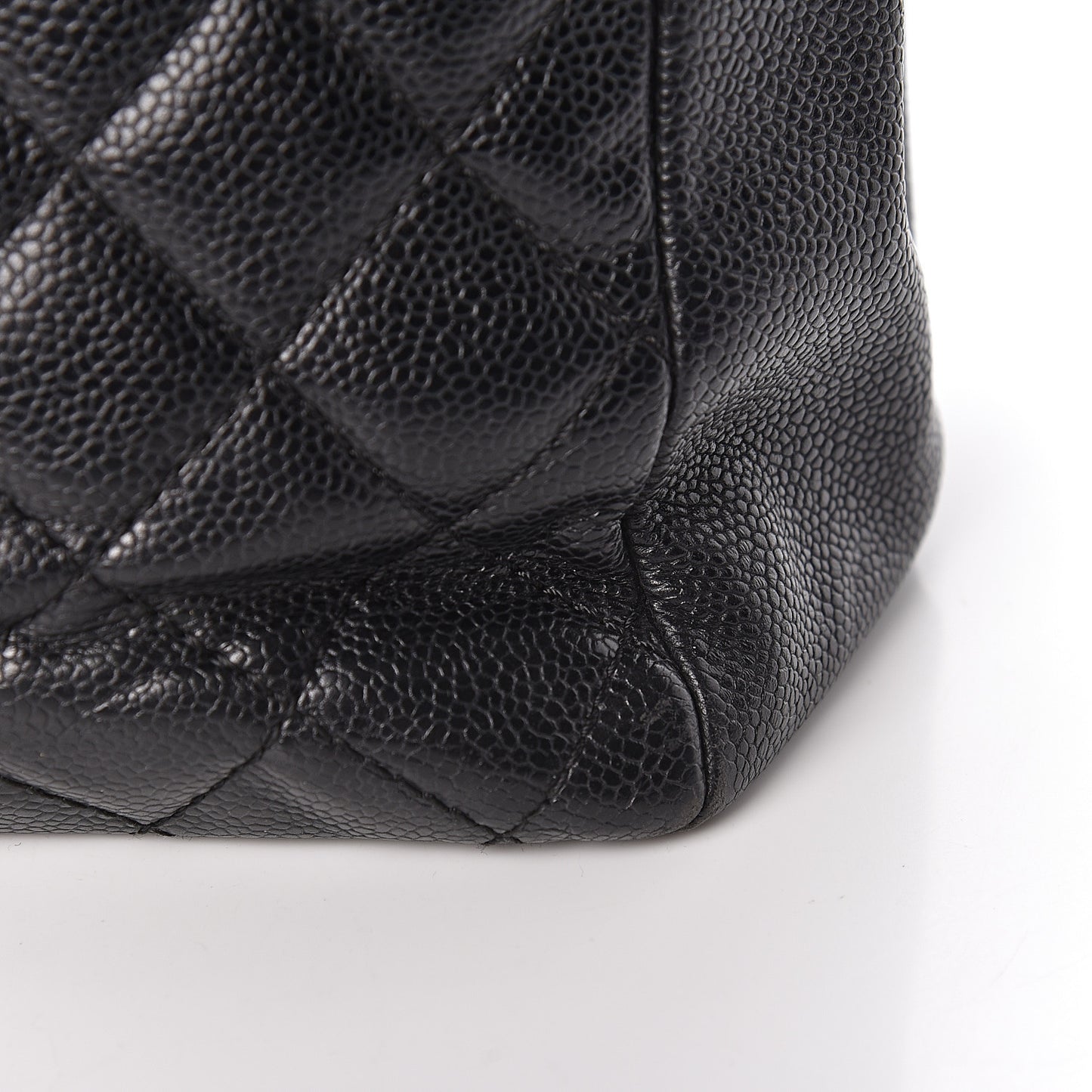 Caviar Quilted Grand Shopping Tote GST Black