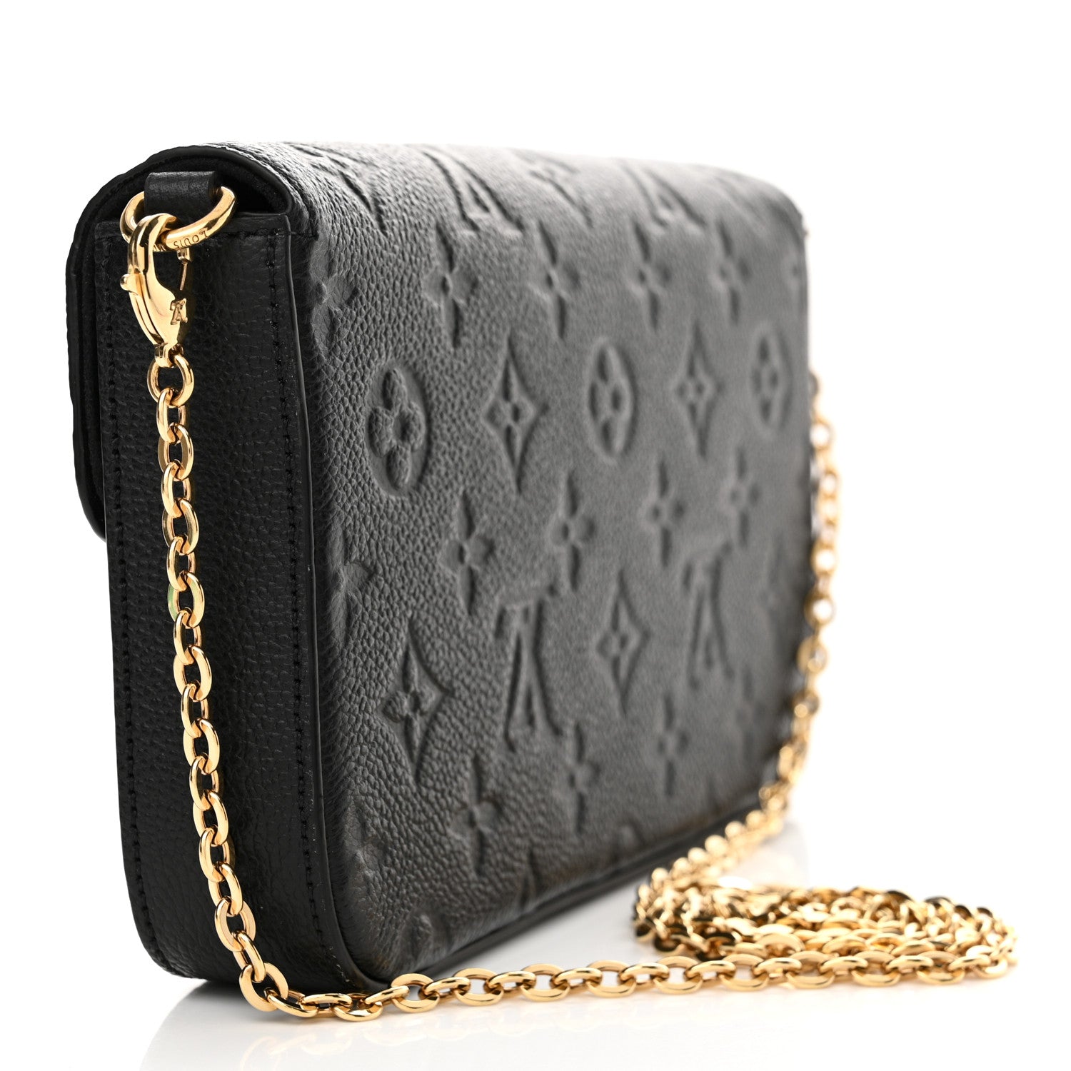 Louis Vuitton Empreinte Pochette Felicie Chain Wallet Black 4 of 12