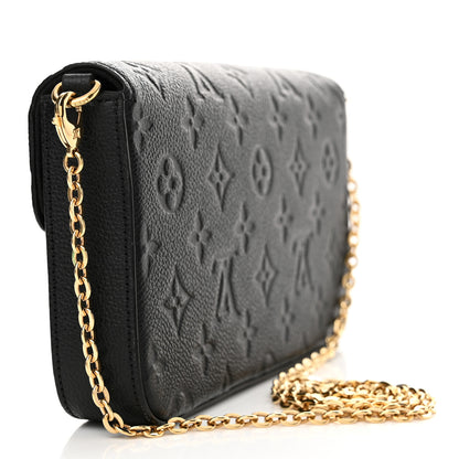 Louis Vuitton Empreinte Pochette Felicie Chain Wallet Black 4 of 12