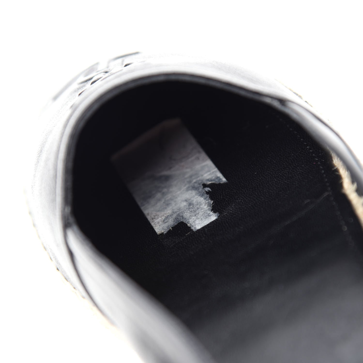 Saint Laurent Lambskin Monogram Espadrilles 39.5 Black 7 of 10