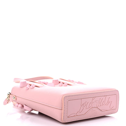 Christian Louboutin Calfskin Empire Spike Studded Mini North South Cabata Tote Rosy 3 of 9