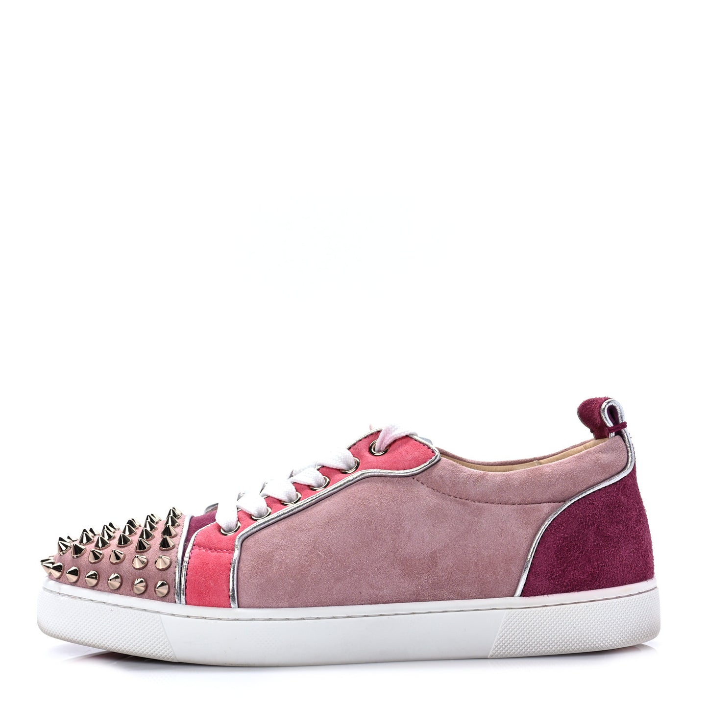 Veau Velours Calfskin Spikes Womens Vieira Flat Sneakers 37 Multicolor