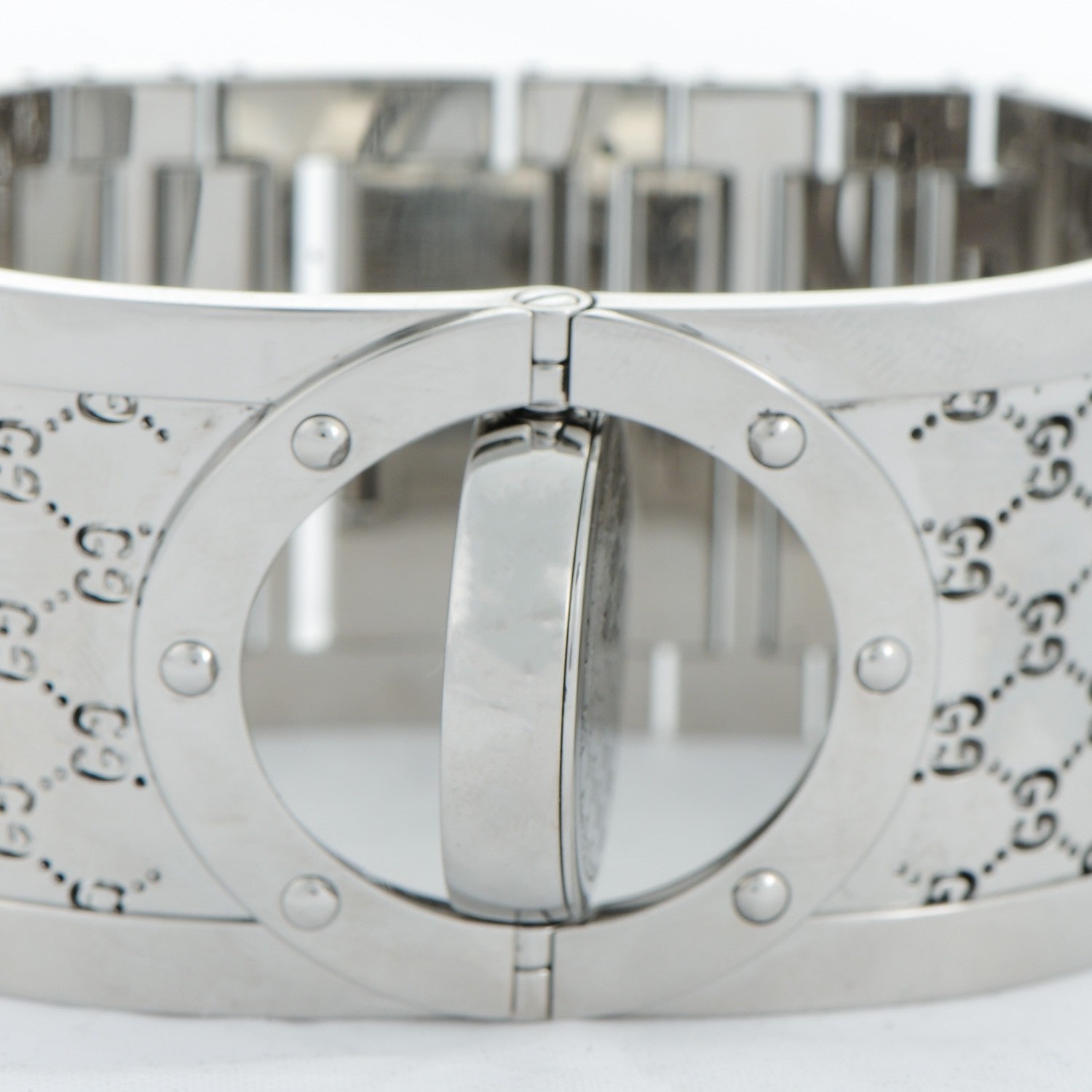 Gucci Stainless Steel Diamond Bezel Mother of Pearl 33mm Twirl Quartz Watch 6 of 11
