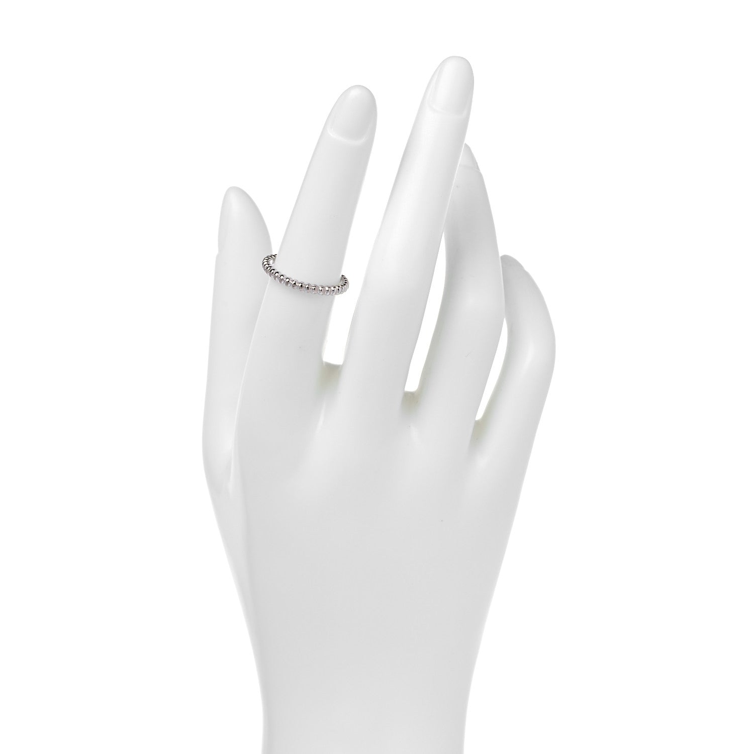 Van Cleef & Arpels 18K White Gold Small Perlee Ring 53 6.5 2 of 6