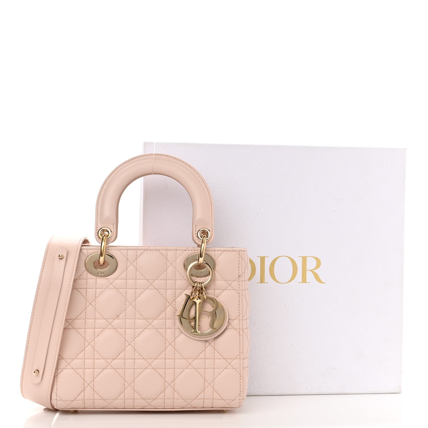 Christian Dior Lambskin Cannage Small My ABCDior Lady Dior Blush 9 of 9