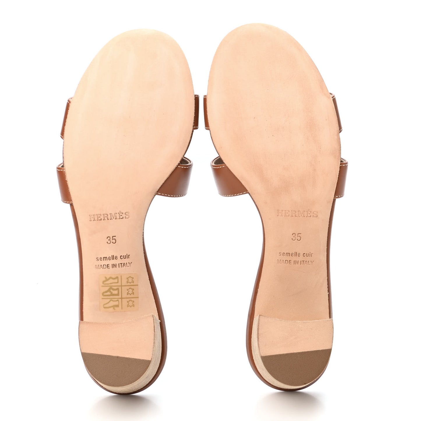 Calfskin Oasis Sandals 35 Gold