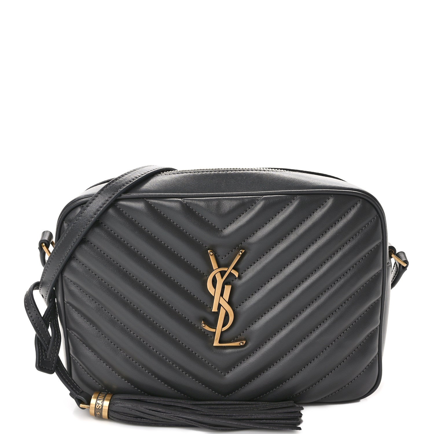Saint Laurent Calfskin Matelasse Monogram Lou Camera Bag Storm 1 of 9