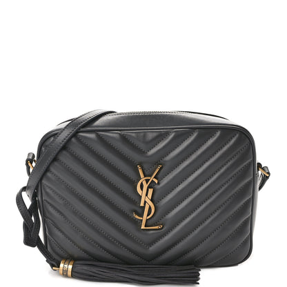 Saint Laurent Calfskin Matelasse Monogram Lou Camera Bag Storm 1 of 9