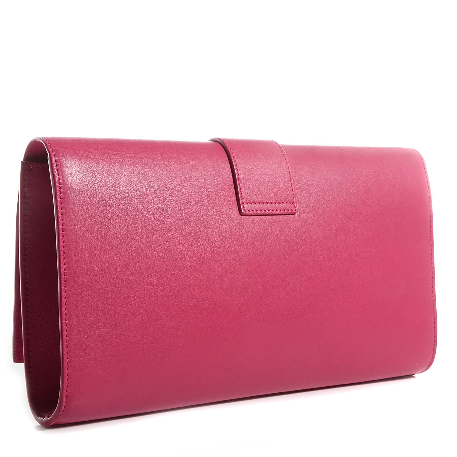 Saint Laurent Calfskin Classic Y Clutch Fuchsia 3 of 8