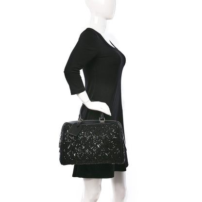 Louis Vuitton Sequin Monogram Sunshine Express Speedy Black 2 of 10
