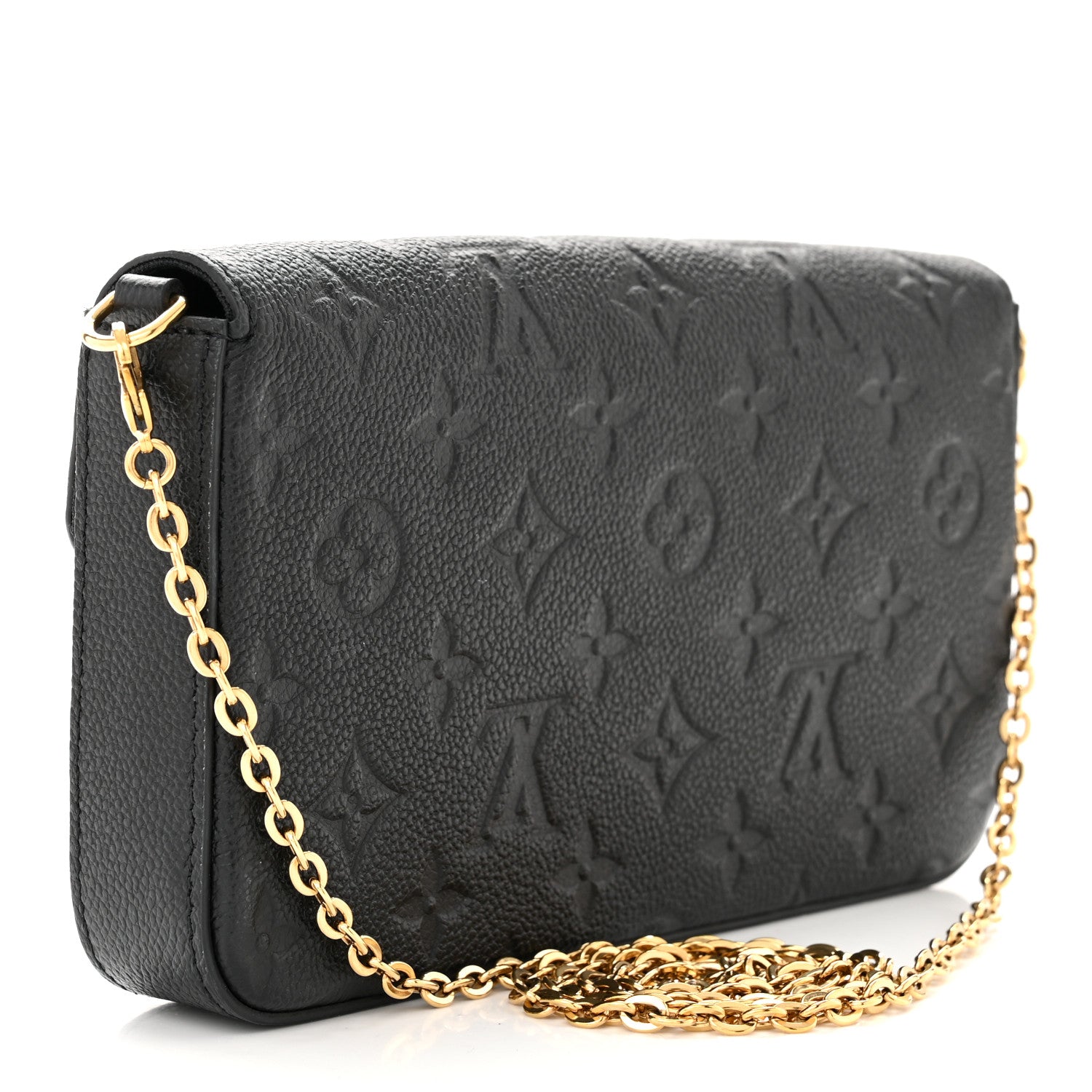 Louis Vuitton Empreinte Pochette Felicie Chain Wallet Black 3 of 10