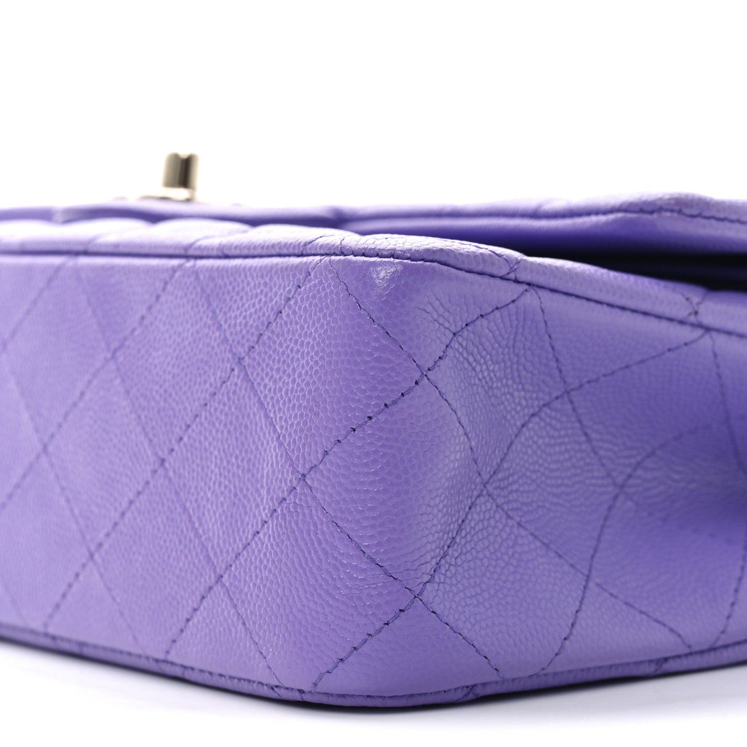 Chanel Caviar Quilted Medium Double Flap Purple 10 of 10