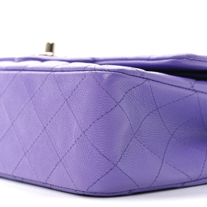 Chanel Caviar Quilted Medium Double Flap Purple 10 of 10