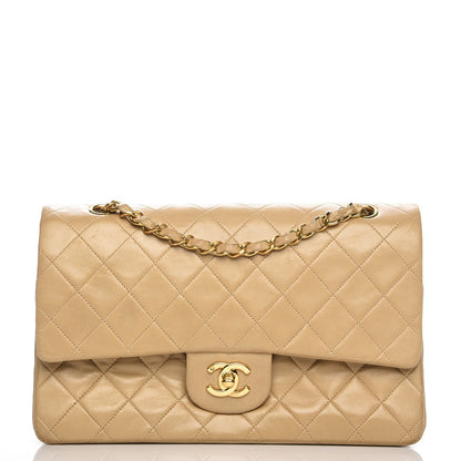 Chanel Lambskin Quilted Medium Double Flap Beige 1 of 10
