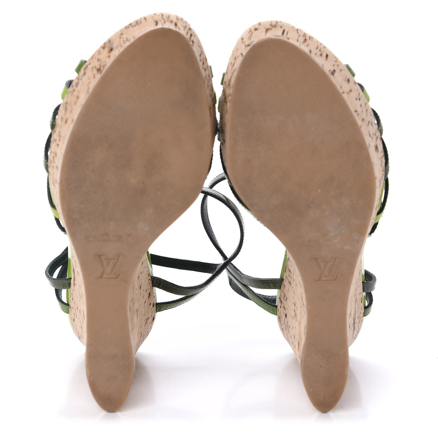 Patent Cork Summertime Wedges 36 Green