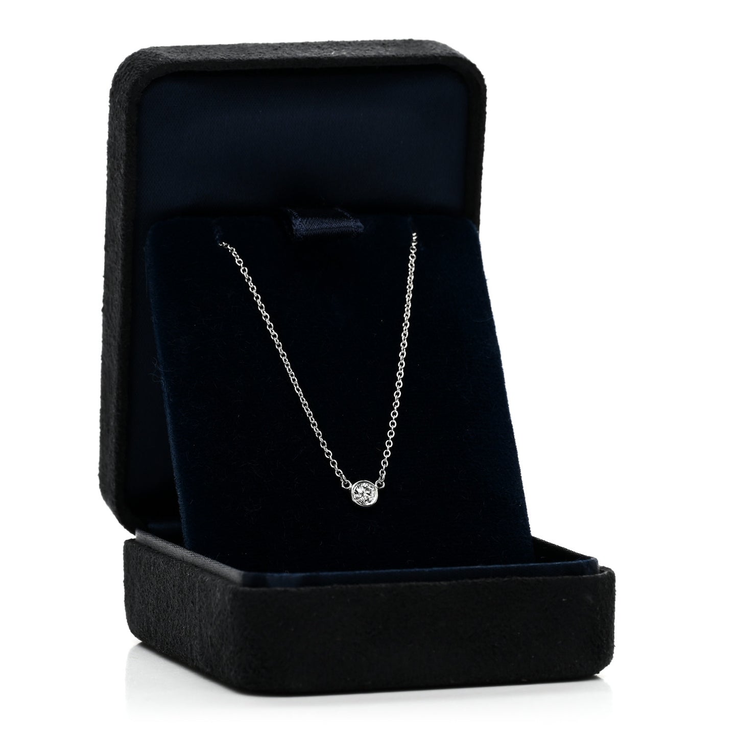 Platinum Diamond .17ct Elsa Peretti Diamonds by the Yard Pendant Necklace