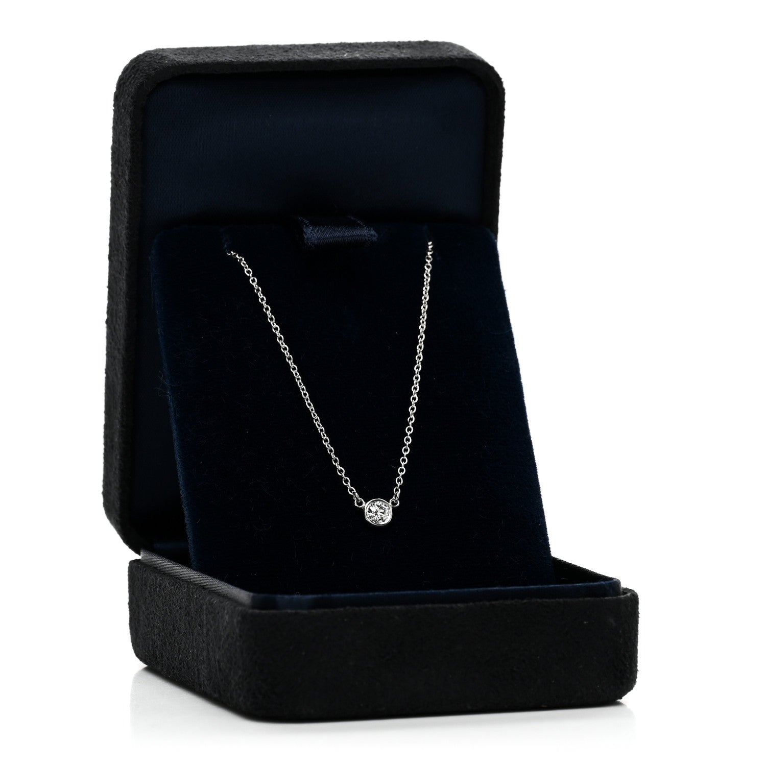 Tiffany Platinum Diamond .17ct Elsa Peretti Diamonds by the Yard Pendant Necklace 5 of 5