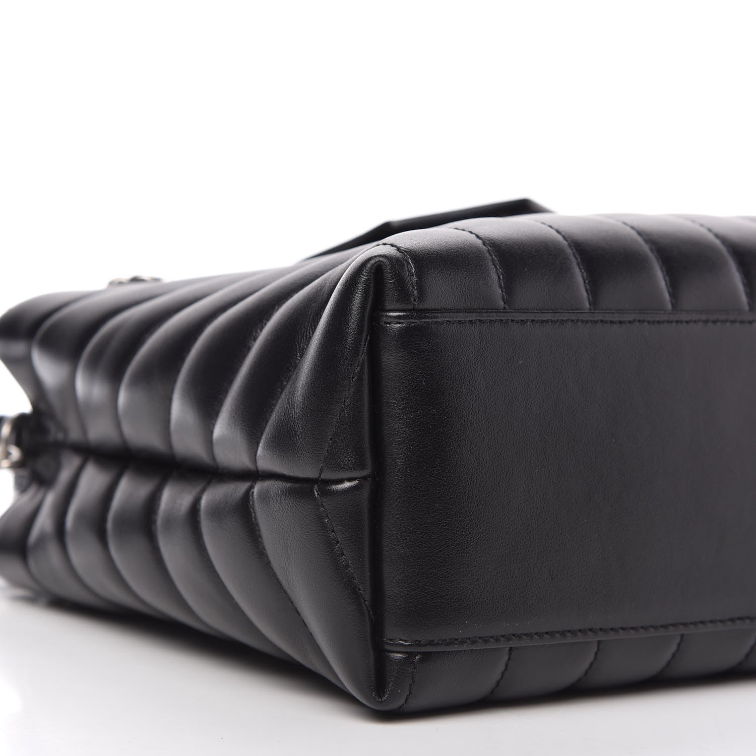 Saint Laurent Calfskin Y Quilted Monogram Small Loulou Shopper Black 6 of 10