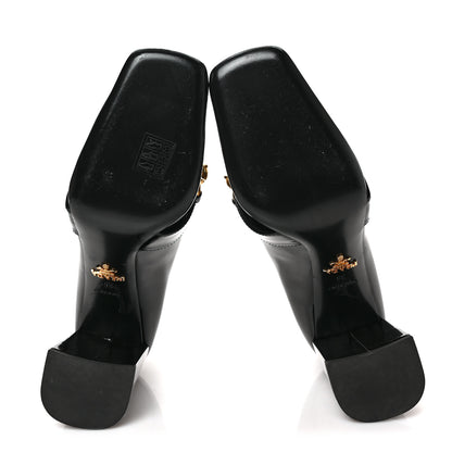 Prada Vernice Bi-Color Chain Mary Jane 85mm Pumps 38 Black Bottiglia 5 of 8