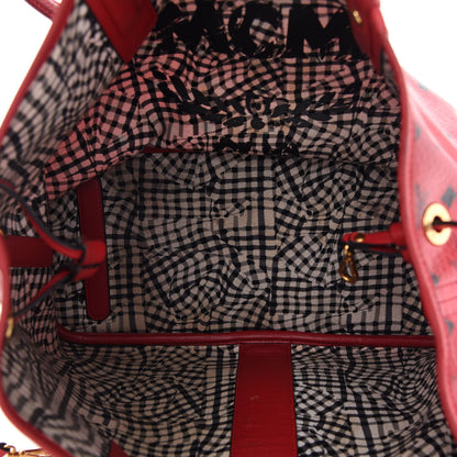 MCM Visetos Medium Liz Reversible Shopper Tote Ruby Red 7 of 17