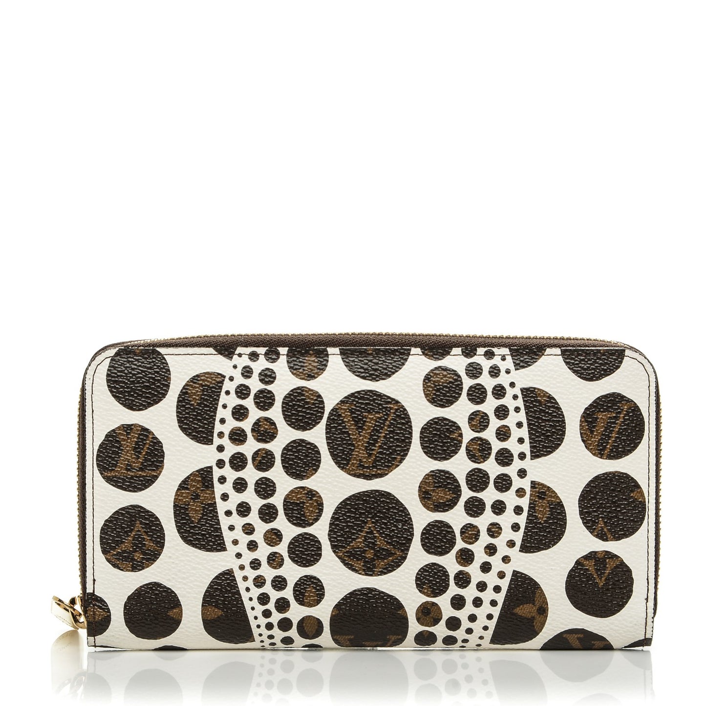 Monogram Kusama Pumpkin Dots Zippy Wallet White
