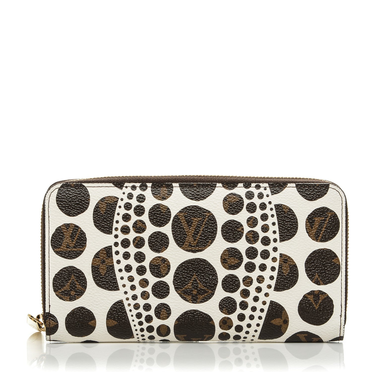 Louis Vuitton Monogram Kusama Pumpkin Dots Zippy Wallet White 1 of 7