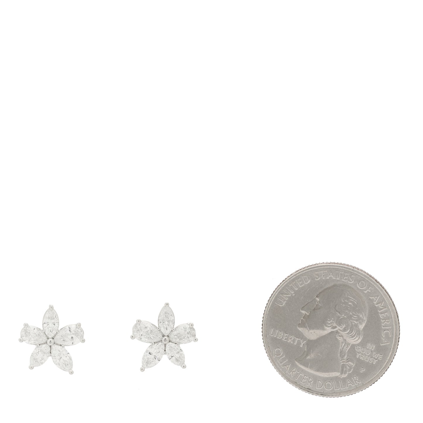 Platinum Diamond Large Victoria Mixed Cluster Earrings