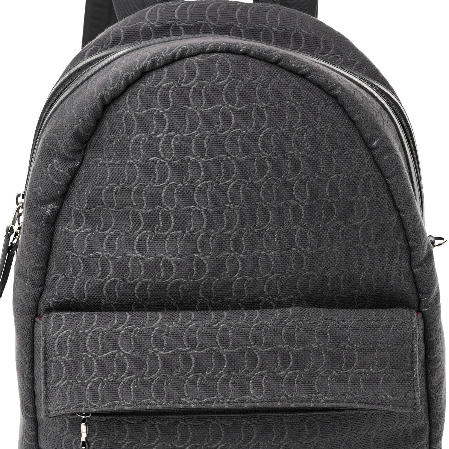 Christian Louboutin Logo Jacquard Zip N Flap Backpack Smoky 8 of 10