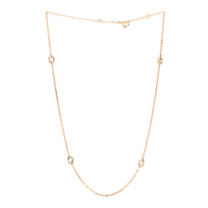 Gucci 18K Yellow Gold Running GG Station Necklace 3 of 7