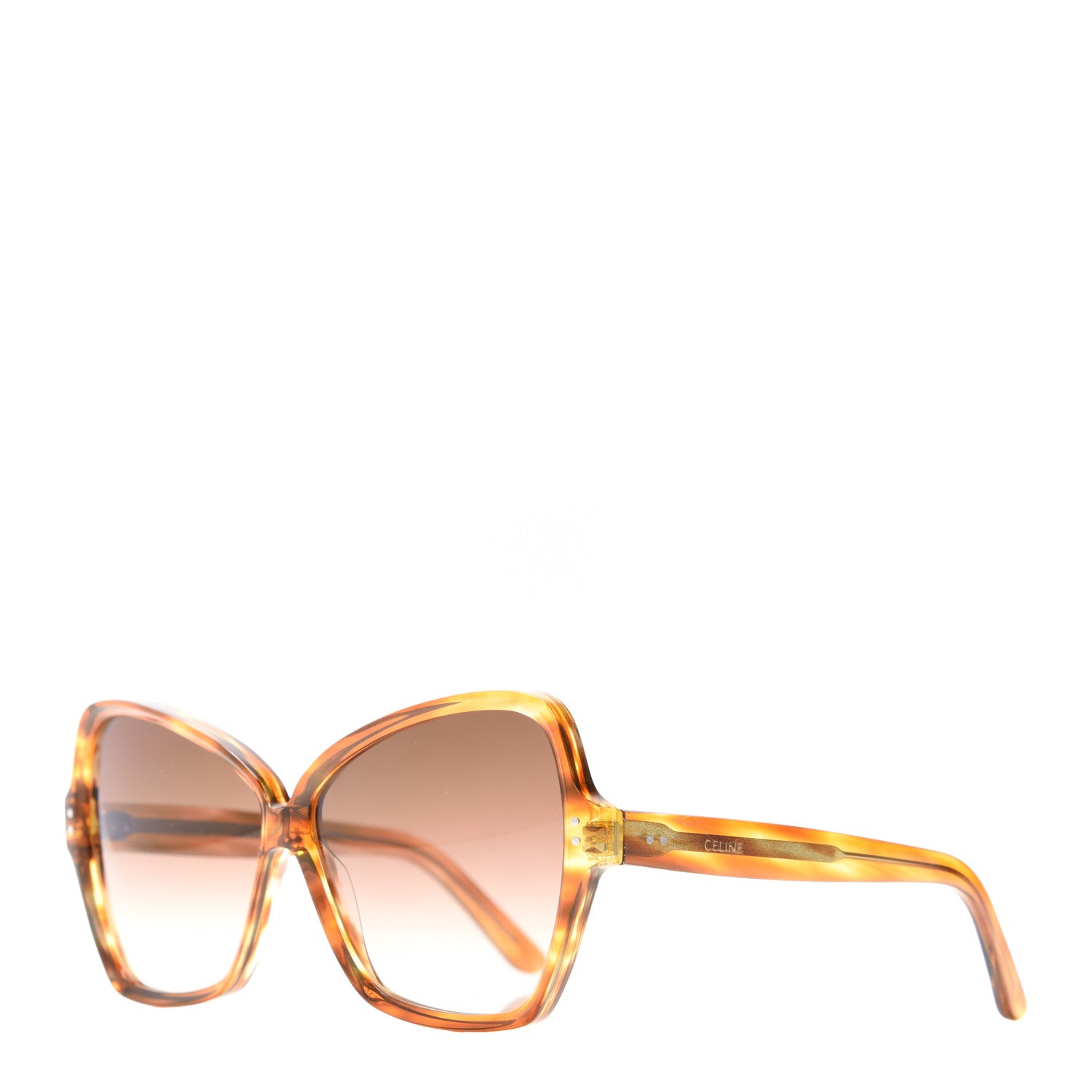Celine Acetate Butterfly Sunglasses CL40064I Havana 1 of 6
