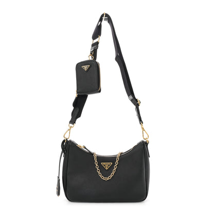 Prada Saffiano Lux Re-Edition 2005 Shoulder Bag Black 1 of 11