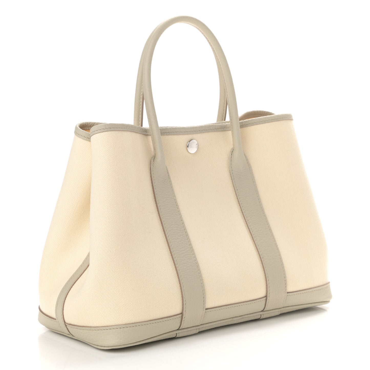 Chevron Herringbone Toile Negonda Garden Party 30 TPM Tote Nata Beton