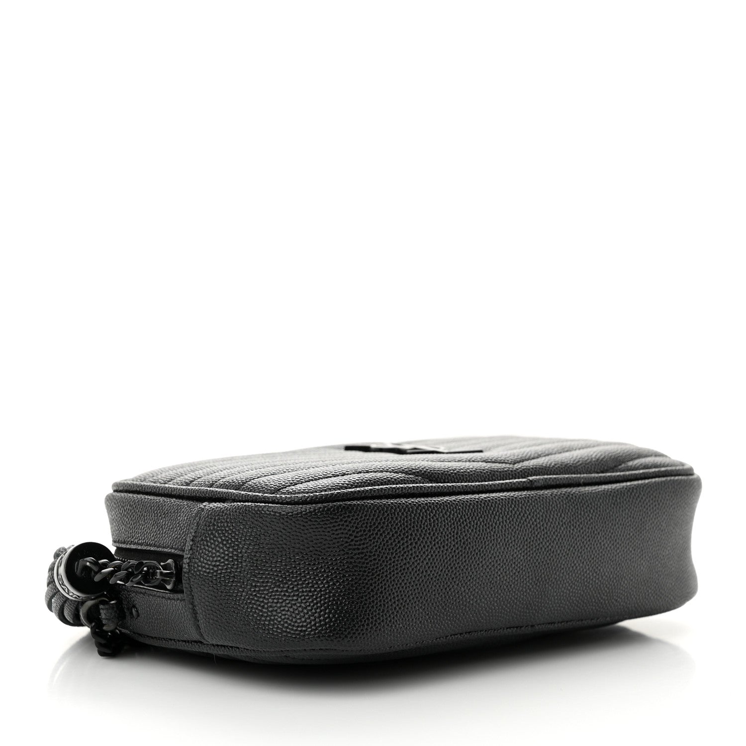 Saint Laurent Grain De Poudre Matelasse Monochrome Monogram Mini Lou Camera Bag Black 4 of 11