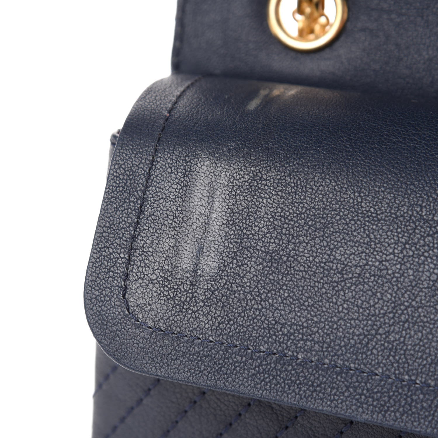 Chanel Sheepskin Chevron Quilted 2.55 Reissue 225 Flap Navy Blue 11 of 14