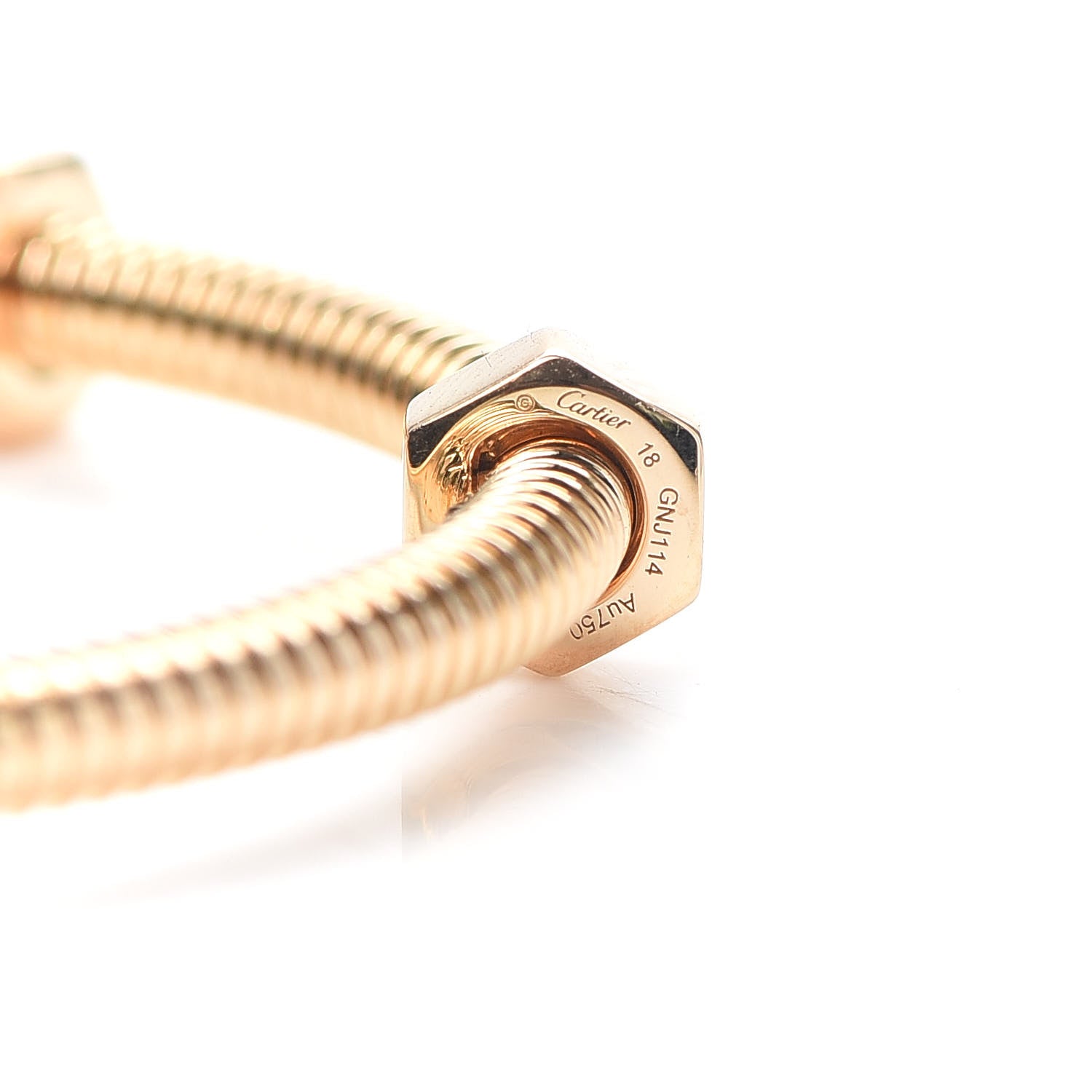 Cartier 18K Yellow Gold Ecrou de Cartier Bracelet 18 5 of 6