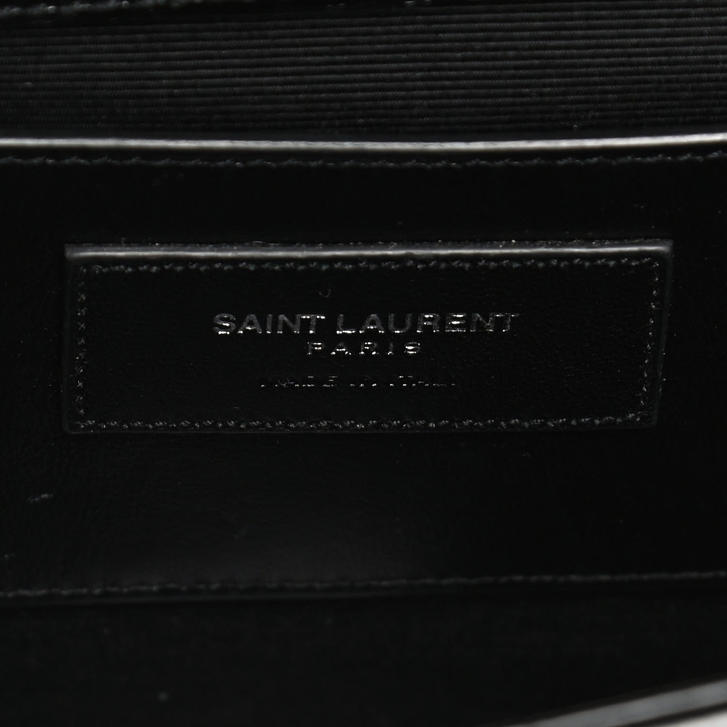Saint Laurent Calfskin Crocodile Embossed Medium Classic Monogram Kate Tassel Satchel Black 6 of 12