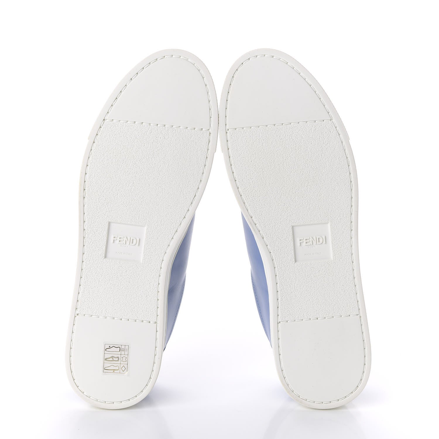 Fendi Vitello FF Rockoclick Slip On Sneakers 39 Blue 5 of 9
