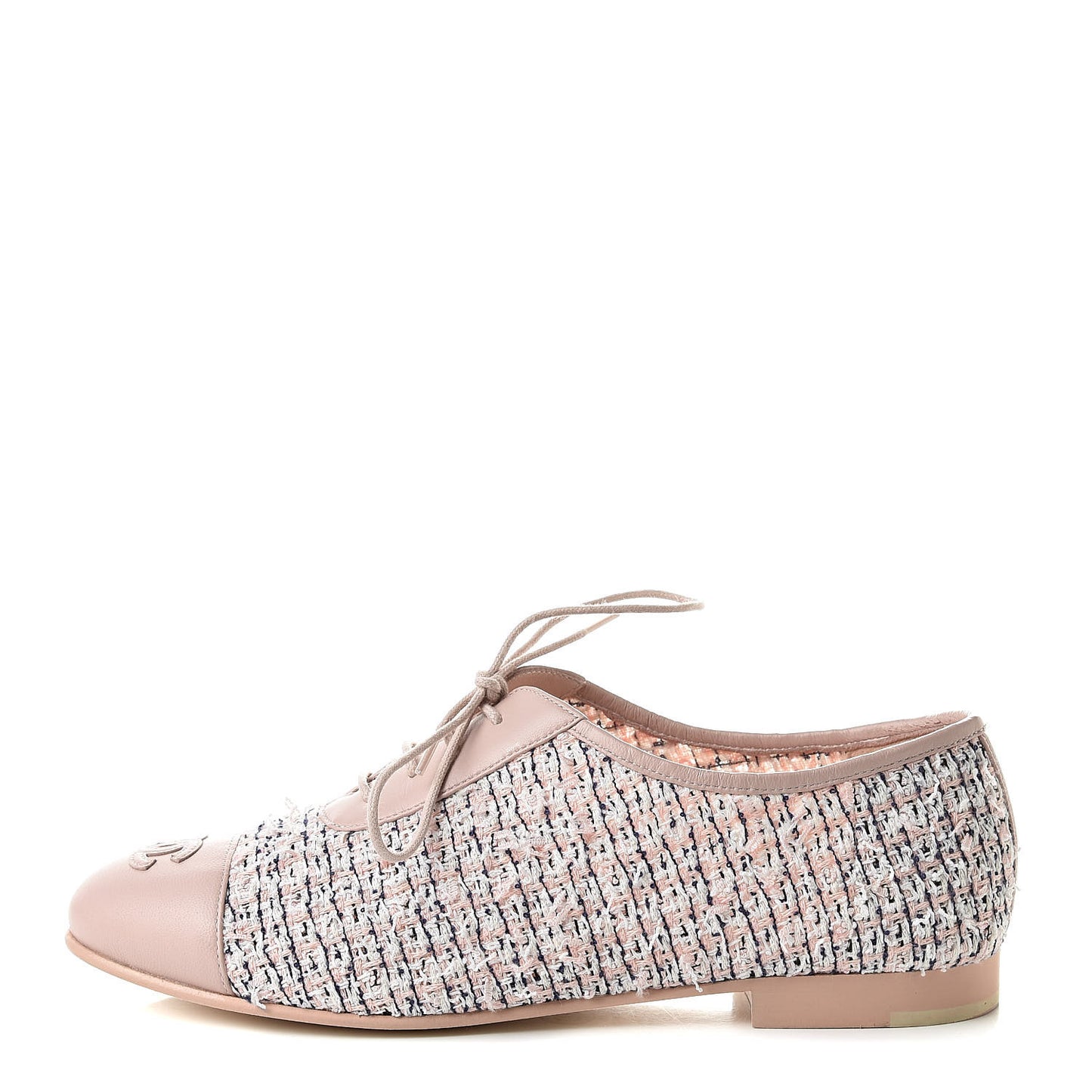 Tweed Cap Toe CC Lace Up Oxford 36.5 Pink