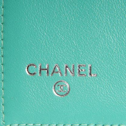 Chanel Patent Quilted Compact Wallet Green 6 of 7