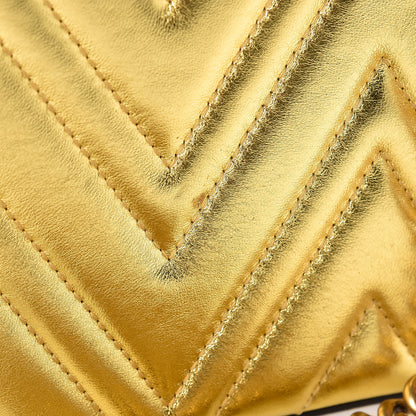 Gucci Metallic Nappa Matelasse Broadway Shoulder Bag Gold 8 of 10