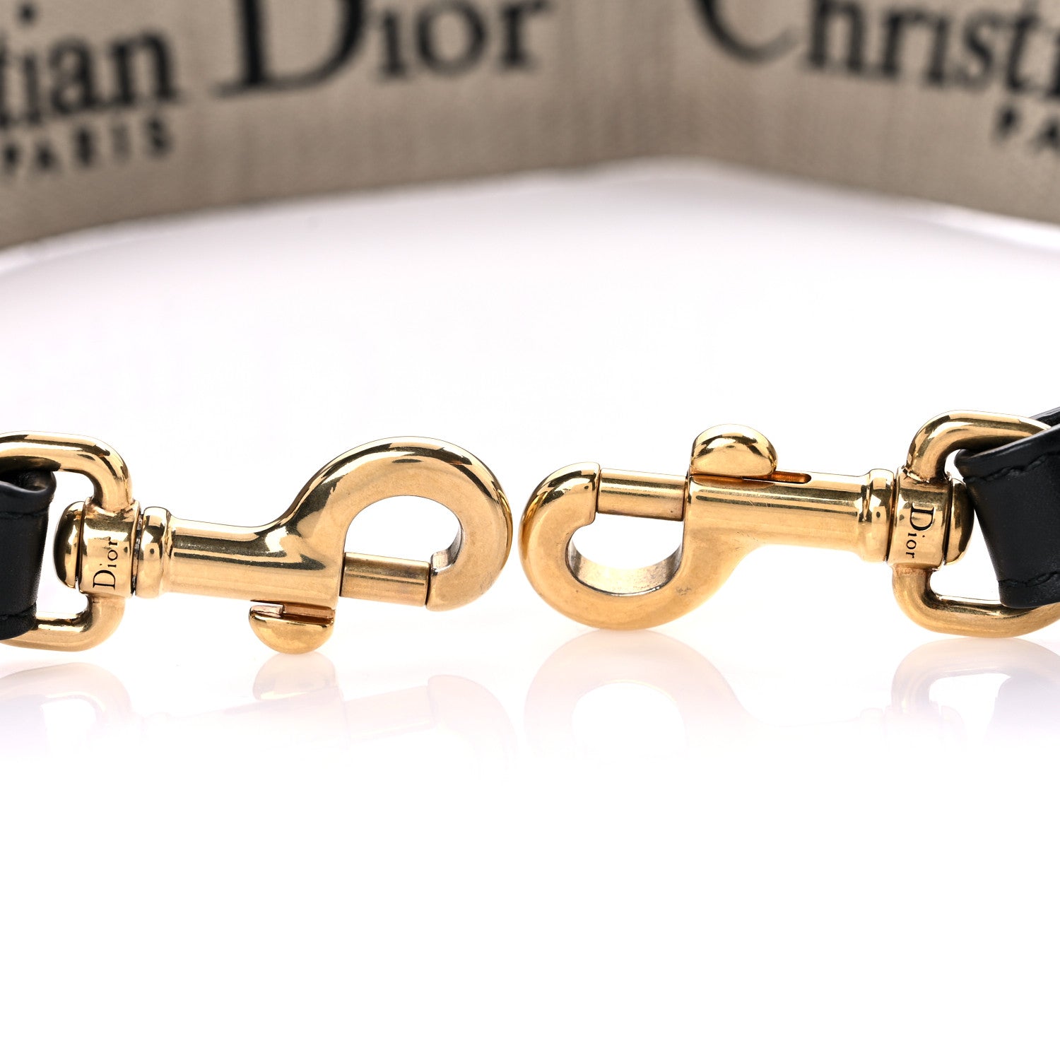Christian Dior Canvas Embroidered Shoulder Strap Black 6 of 8