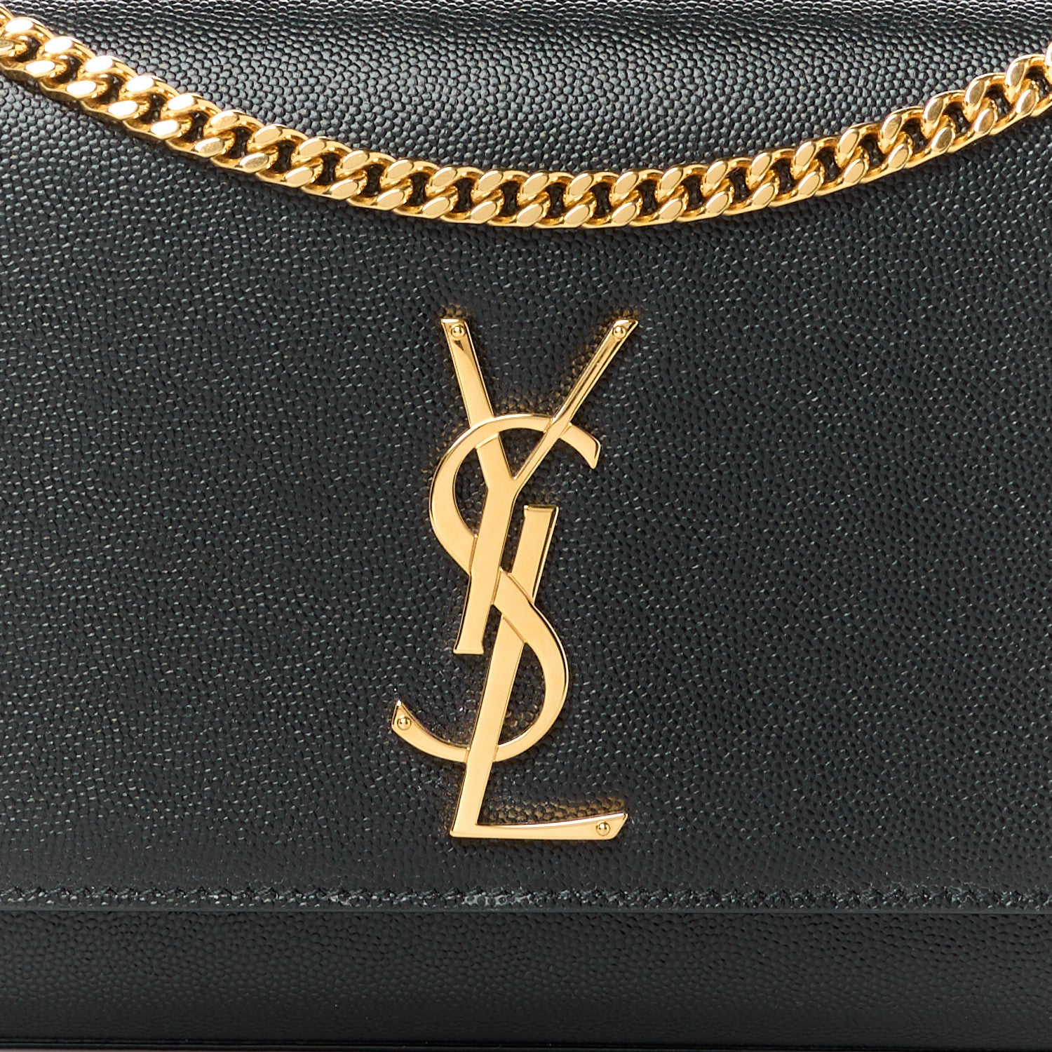 Saint Laurent Grain De Poudre Medium Monogram Kate Satchel Black 9 of 12