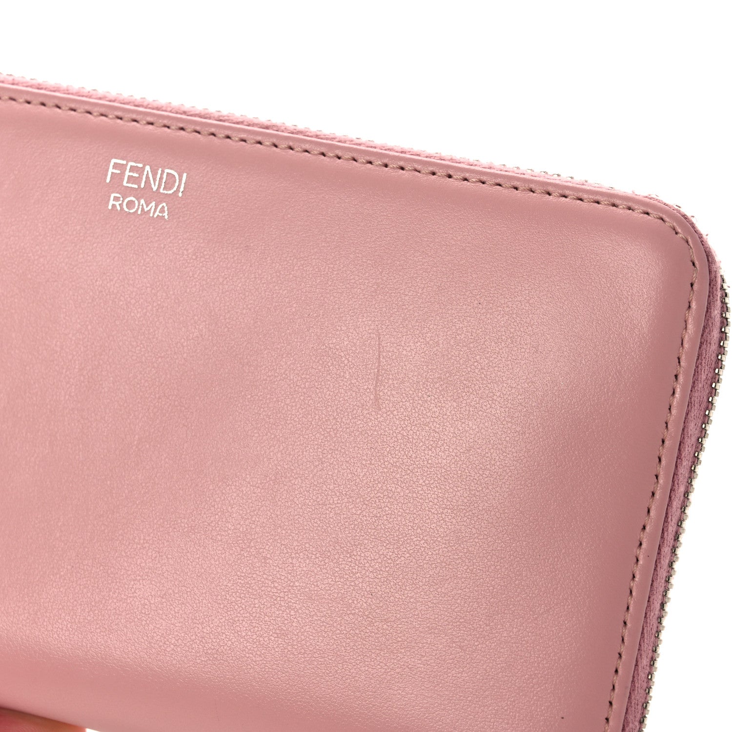 Fendi Vitello Century Hypnoteyes Zip Around Wallet Bubblegum 13 of 14