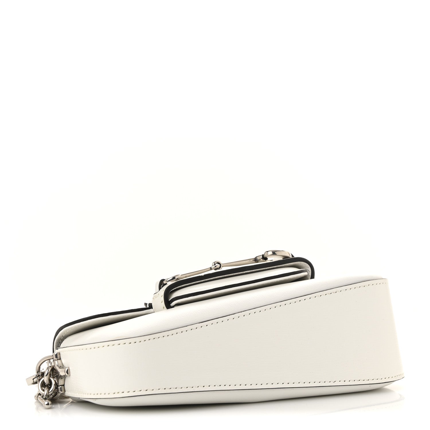 Gucci Demetra Mini Horsebit 1955 Asymmetric Shoulder Bag Great White 4 of 12