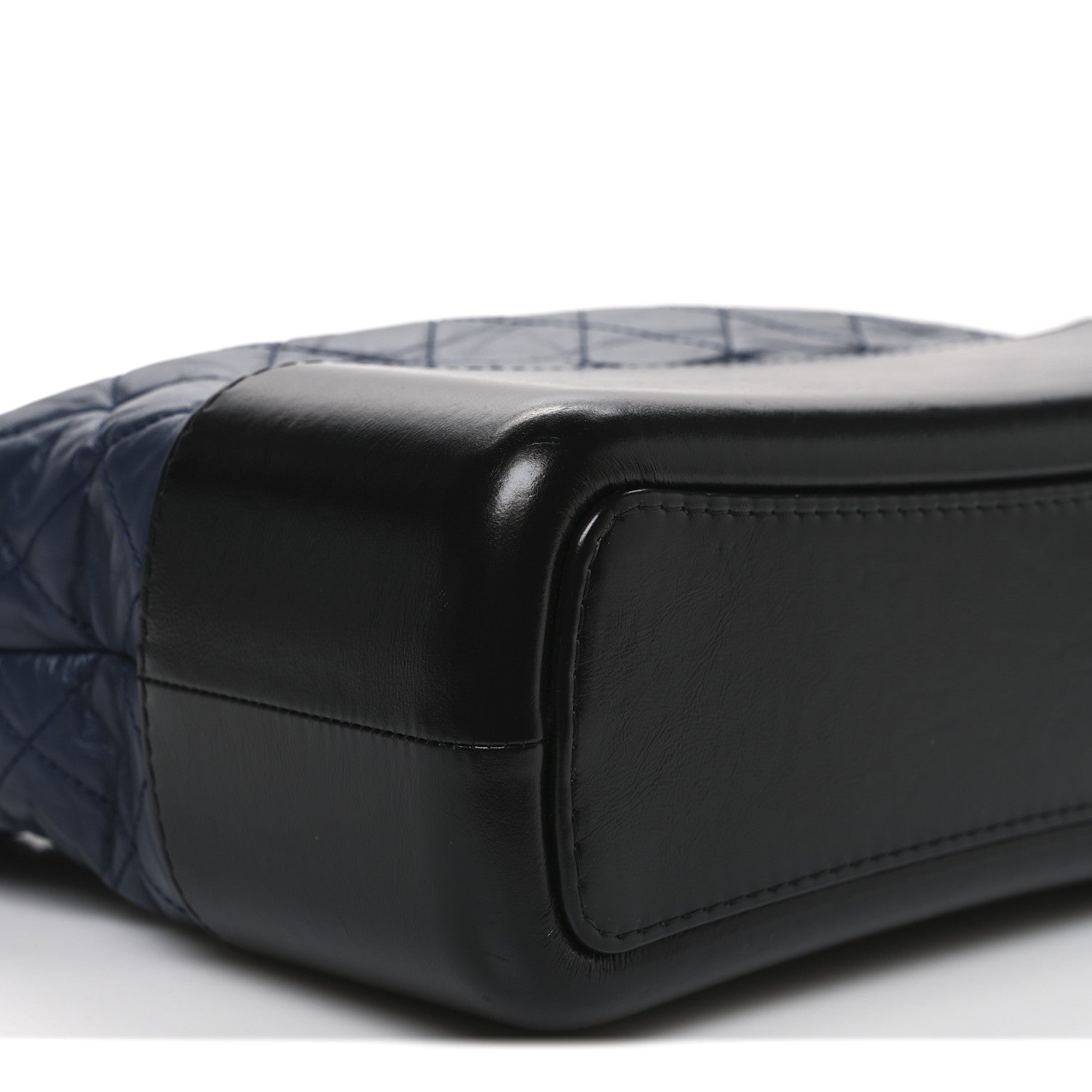 Chanel Aged Calfskin Quilted Medium Gabrielle Hobo Navy Black 9 of 10