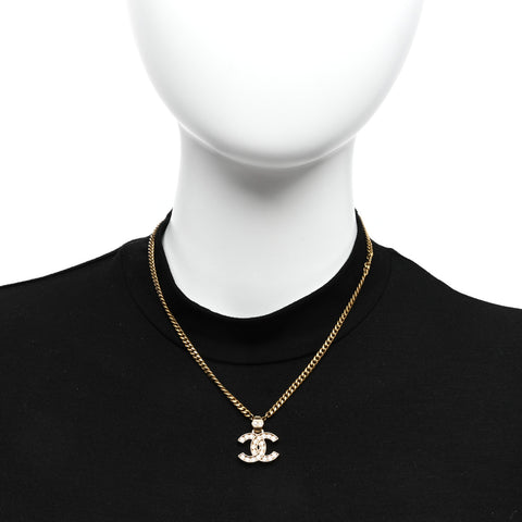 Crystal CC Necklace Gold