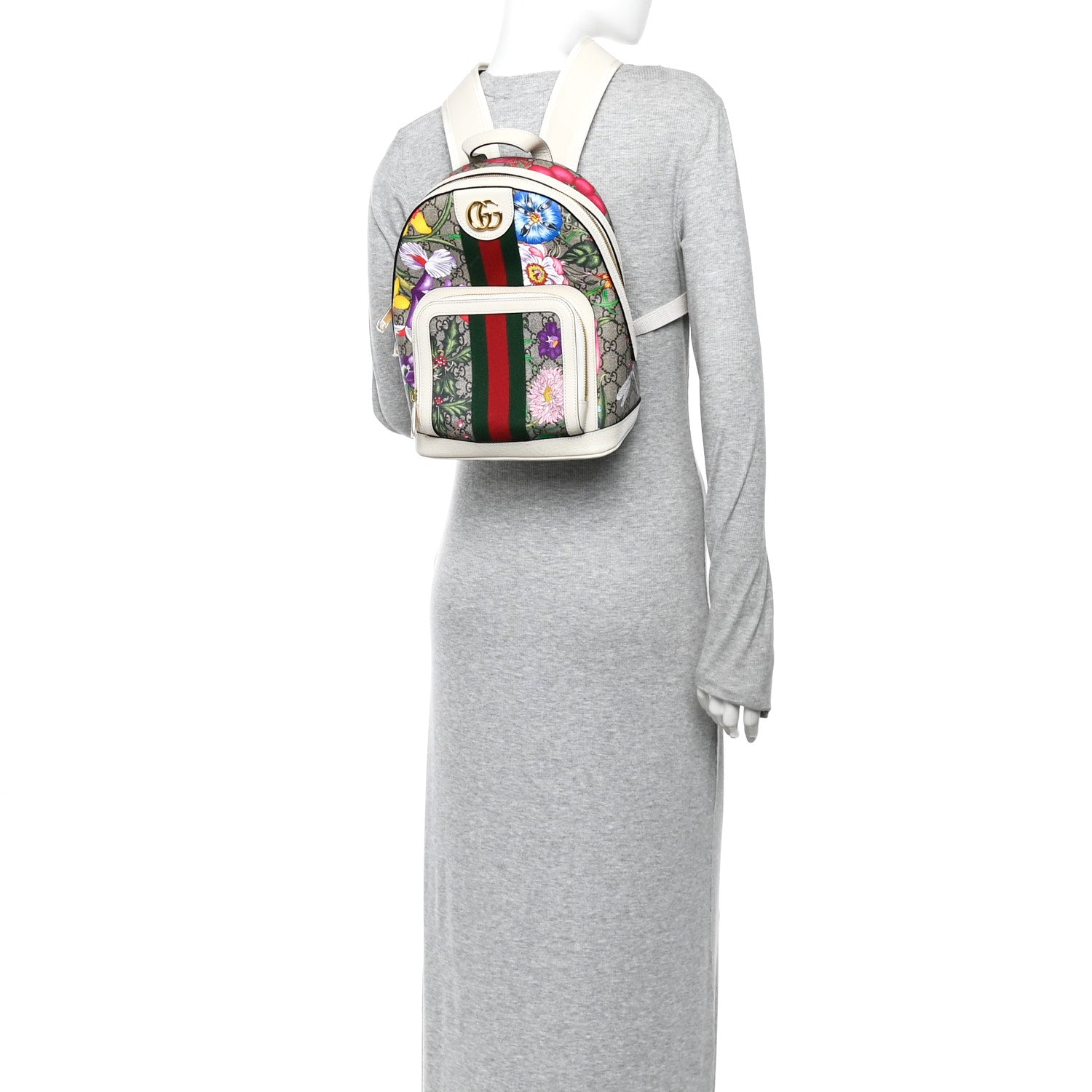 Gucci GG Supreme Monogram Flora Web Small Ophidia Day Backpack White 1873570 – FASHIONPHILE