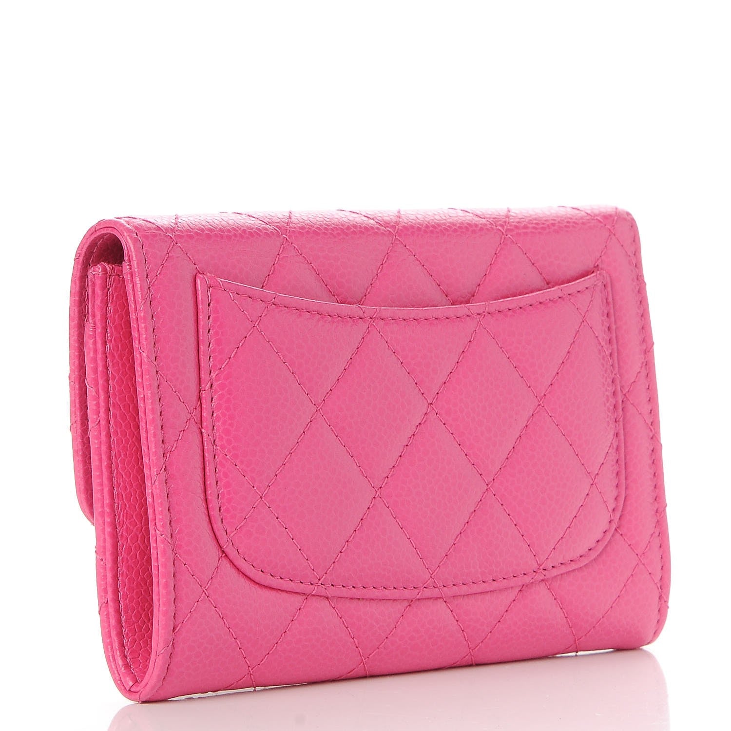Chanel Caviar Quilted Small Flap Wallet Pink 3 of 7