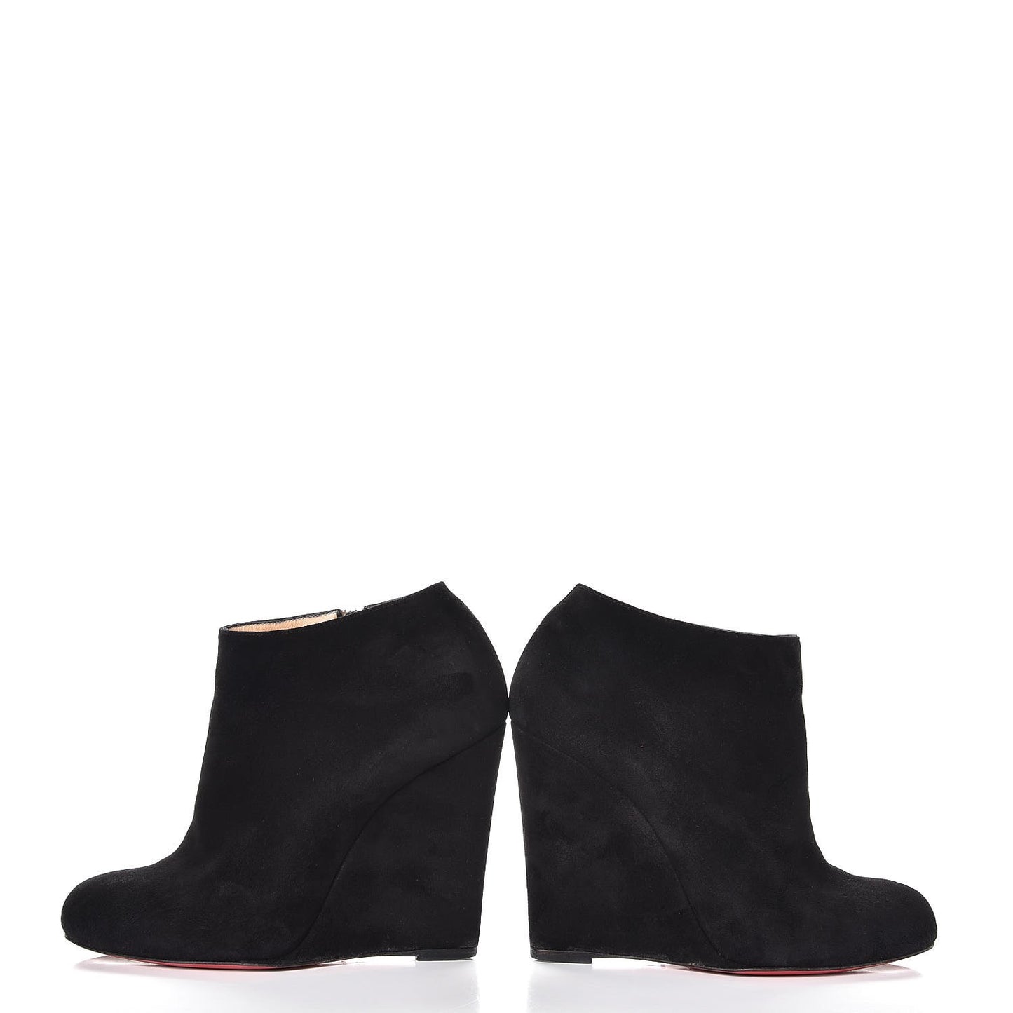 Suede Belle Zeppa 100 Wedge Ankle Boots 38.5 Black