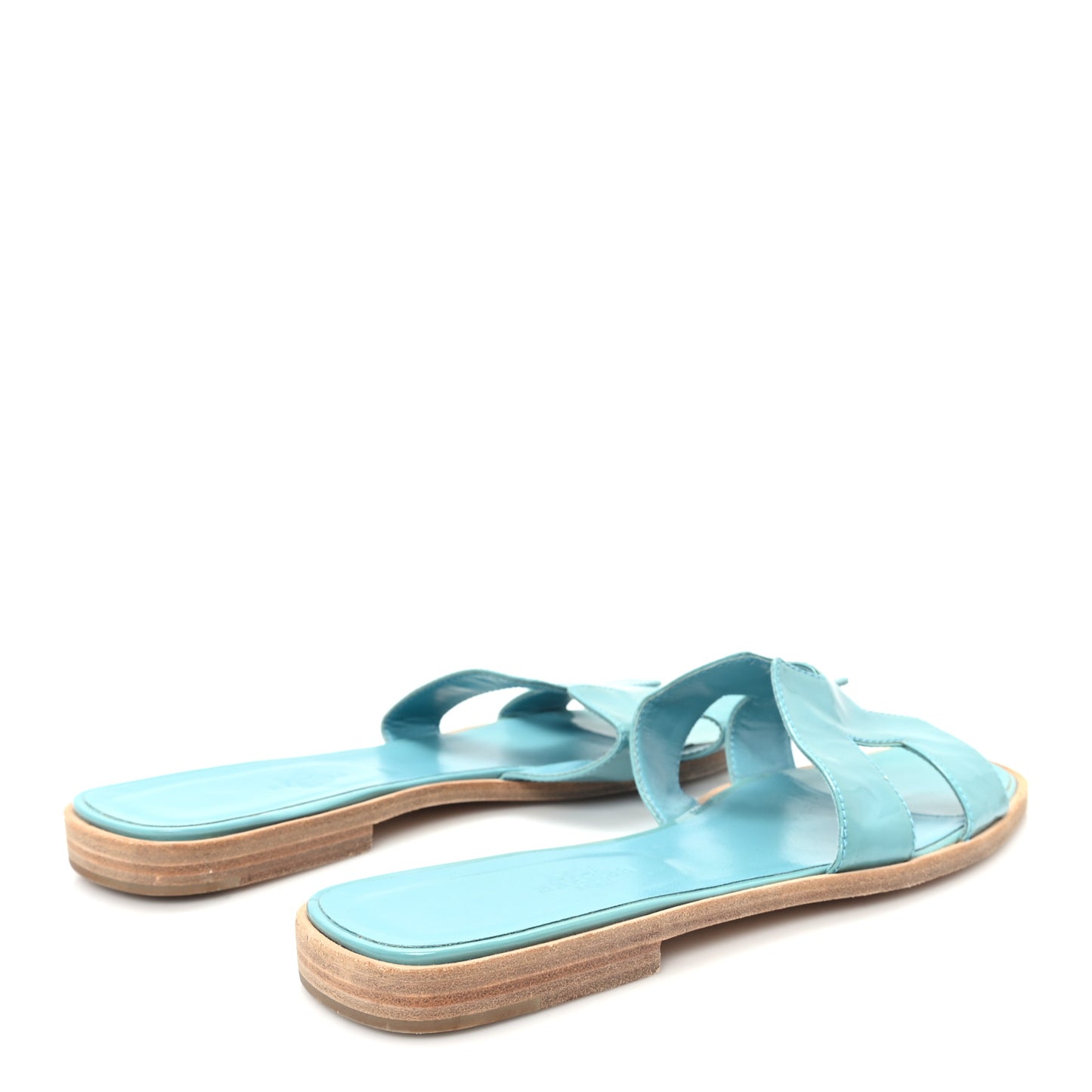 Patent Oran Sandals 40 Bleu Paon